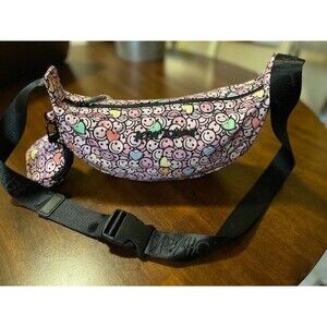 Betsey Johnson Love Smiley Face Happy Face Belt Bag Fanny Pack Crossbody